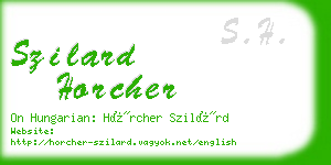 szilard horcher business card